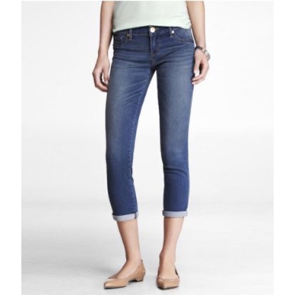 cropped jean leggings